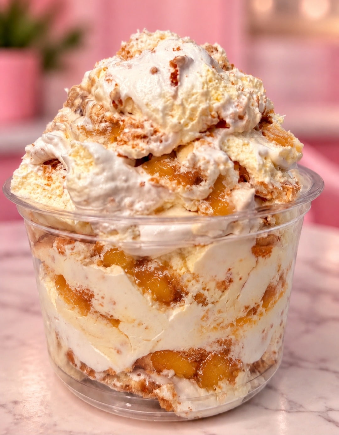 Peach Cobbler Pudding